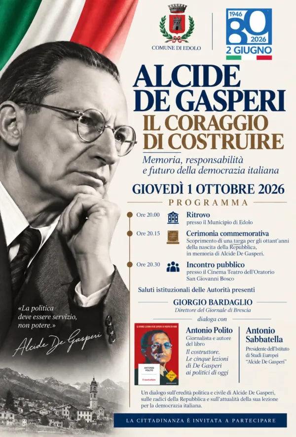 Locandina Alcide De Gasperi - Il Coraggio di Costruire